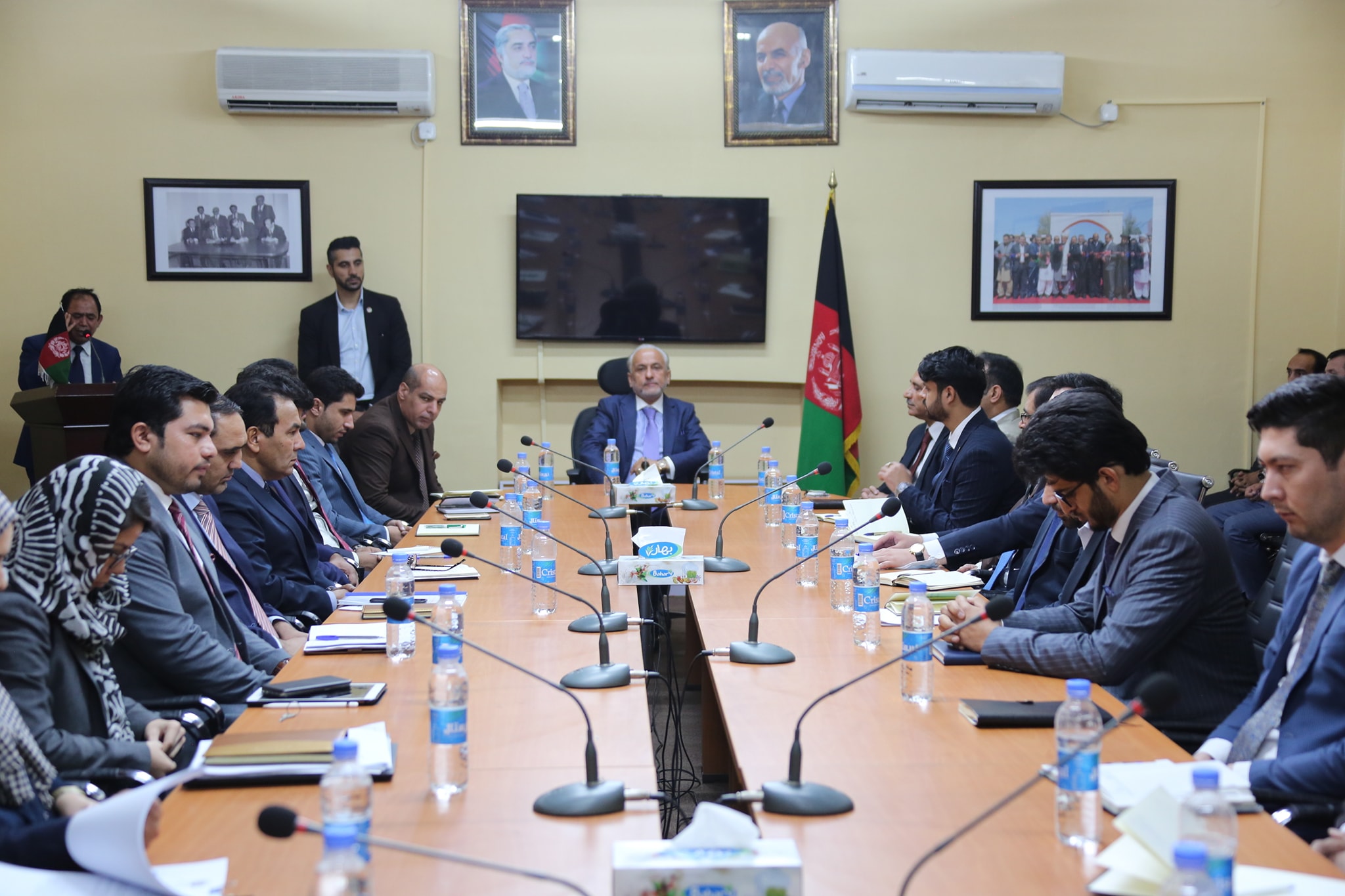 The introductory meeting of honored Nisar Ahmad Faizi Ghoryani, candidate and Acting Minister of Industry and Commerce was held with the employees