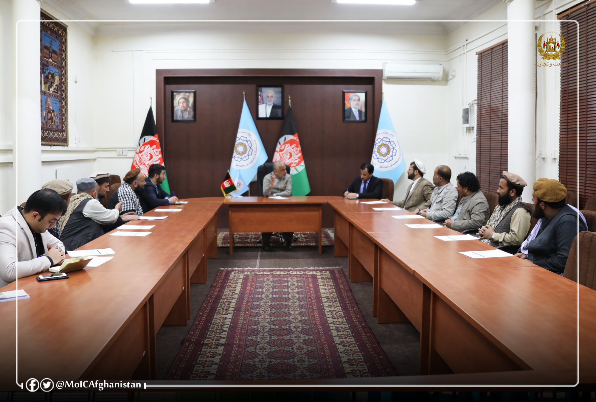 د میوو او سبزیو سوداګرو اتحادیې سره دصنعت او سوداګرۍ وزیر لیدنه