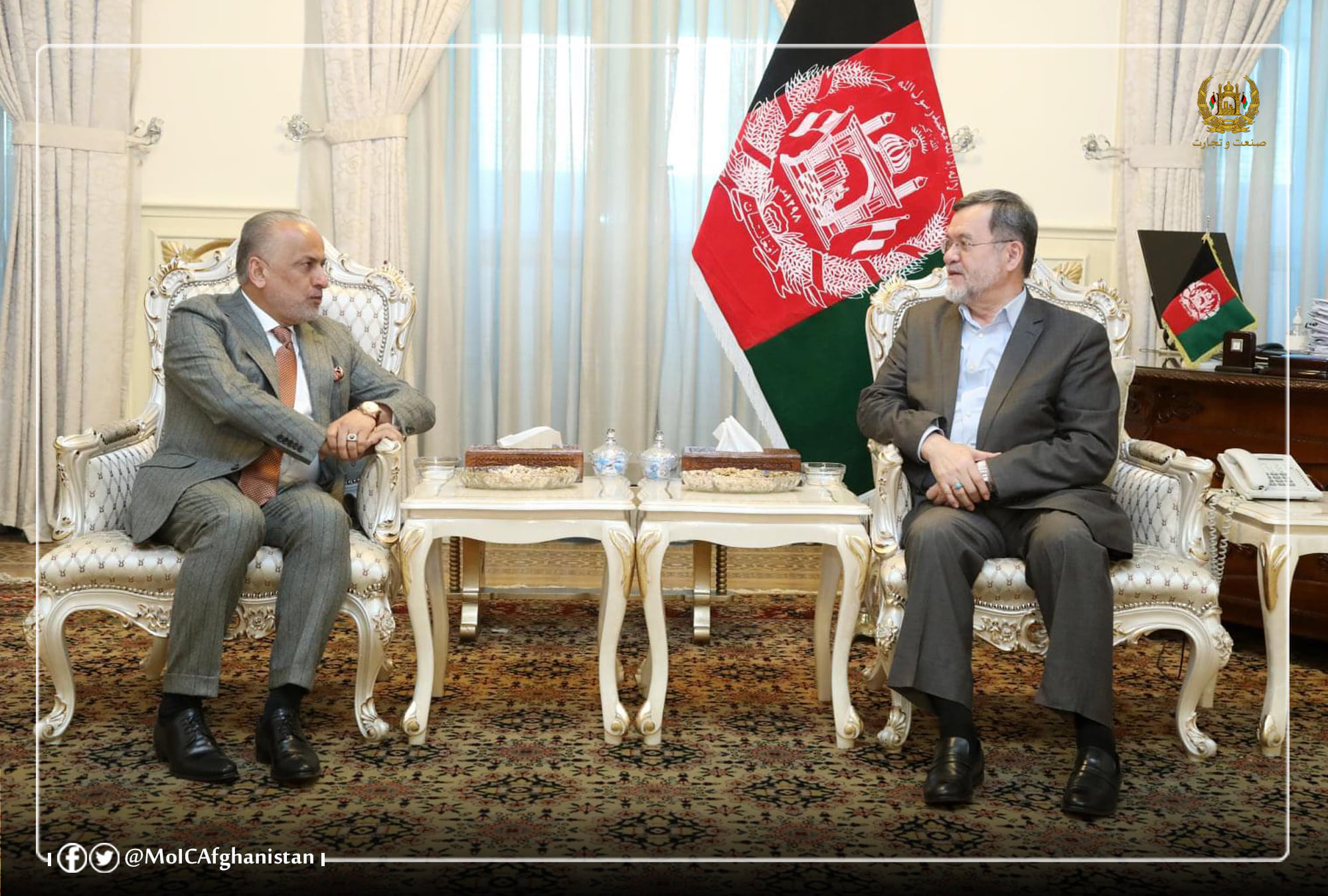 د ولسمشر دویم مرستیال سره د صنعت او سوداګرۍ وزیرلیدنه