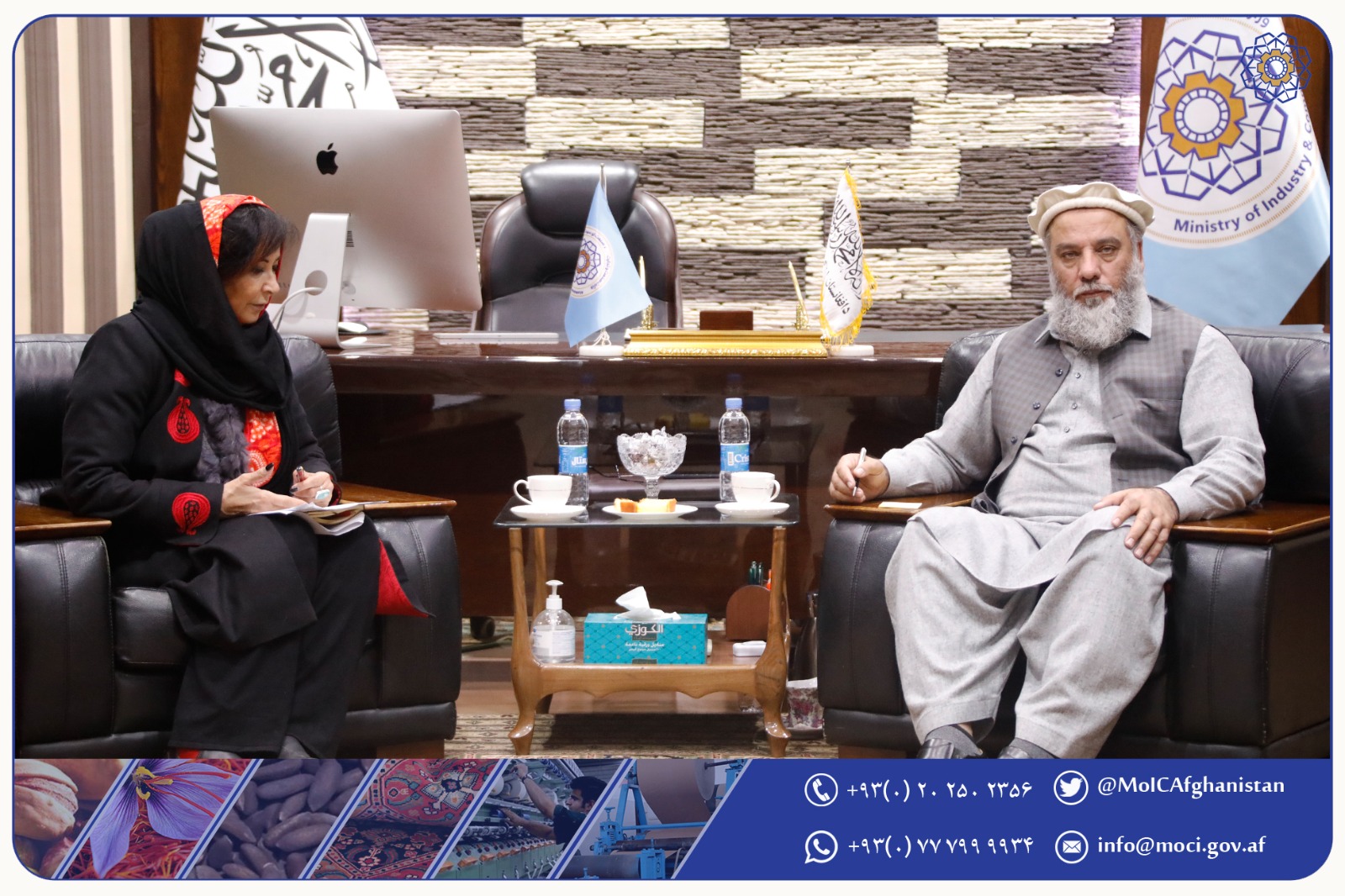 دیدار محترم الحاج نورالدین عزیزی با سرپرست نمایندگی اتحادیه اروپا در کابل