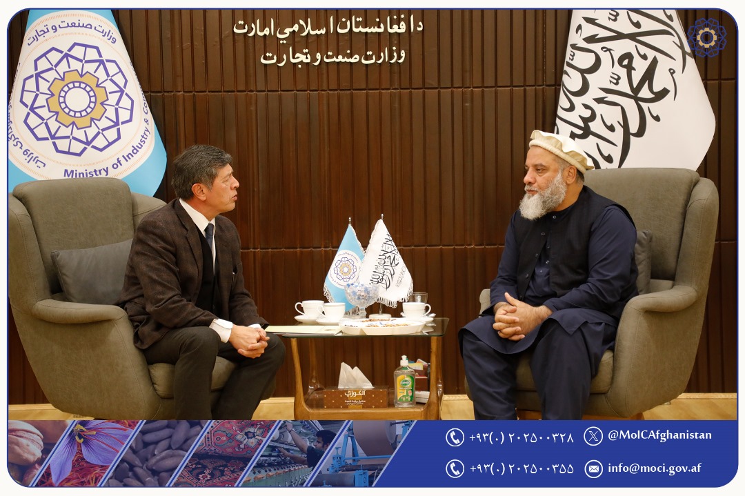 Acting Minister of Industry and Commerce Meets with Ambassador of Uzbekistan to Afghanistan