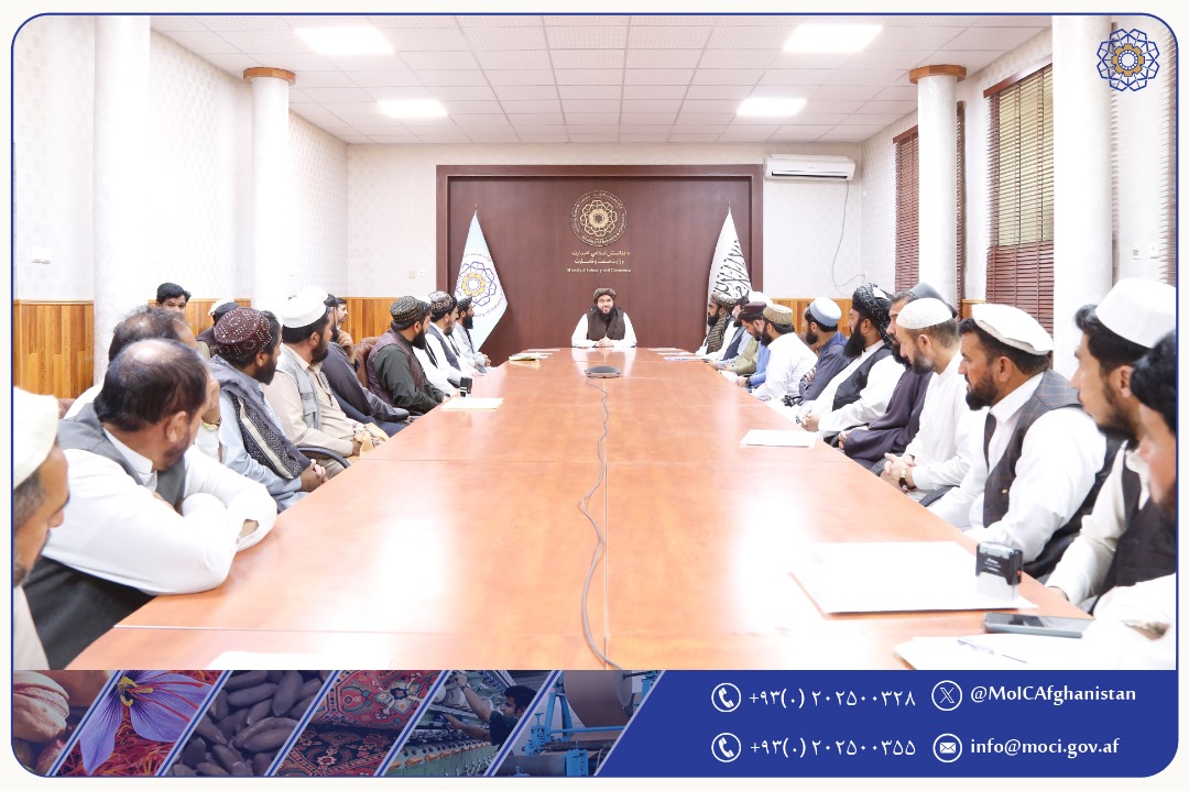 د صنعت او سوداګرۍ وزارت معین د خوست ولایت له صنعت‌ کارانو سره لیدنه و کړه